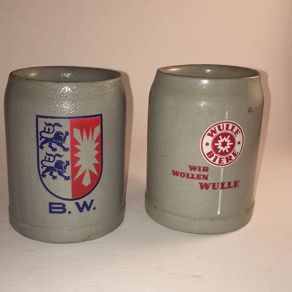 Two German Stoneware Beer Steins
